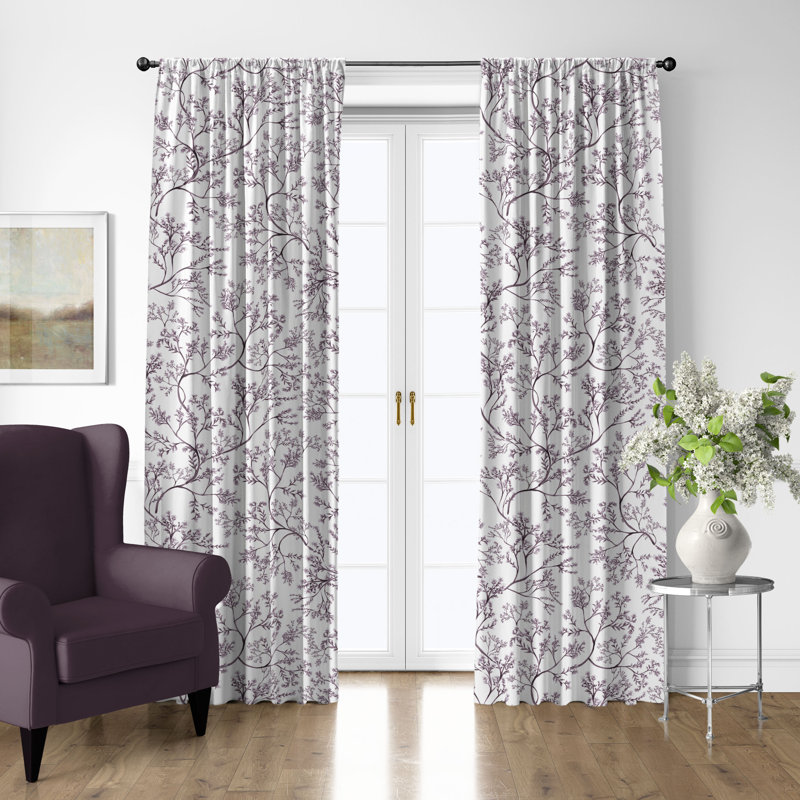 Ensemble de 2 rideaux en coton Tinsley, L 50 po x L 48 po