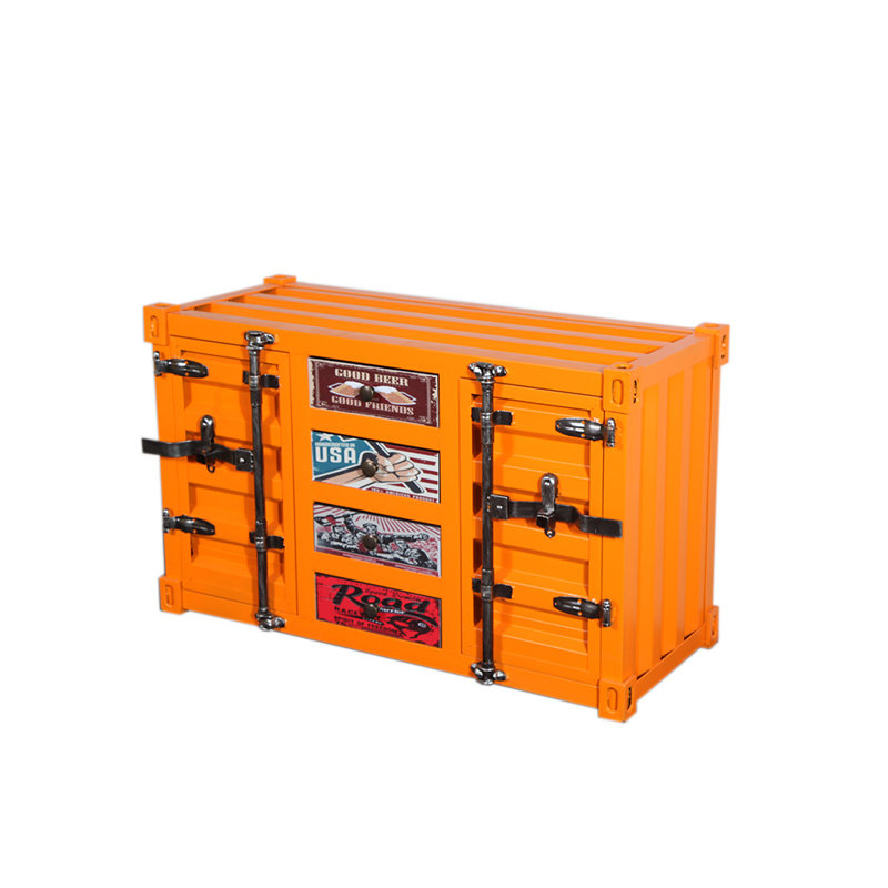 Buffet orange en acier