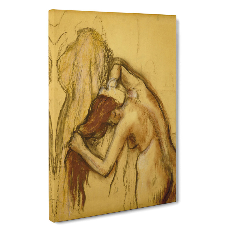 Study of a Nude Woman Vol.4 by Edgar Degas - Wrapped Canvas Drawing, 35cm H x 35cm W x 3cm D