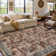 Oriental Machine Washable Rug Non-Slip Area Rug Vintage Design Rug Durable Floor Carpet Easy-Cleaning Rug