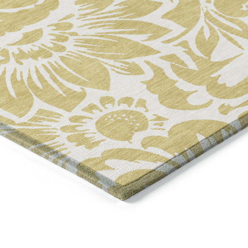 Altair Washable Floral Indoor / Outdoor Rug, Runner 2'3" x 7'6"