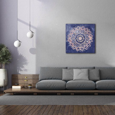 «Mandala Delight 2 Navy» par Danhui Nai, art mural sur toile