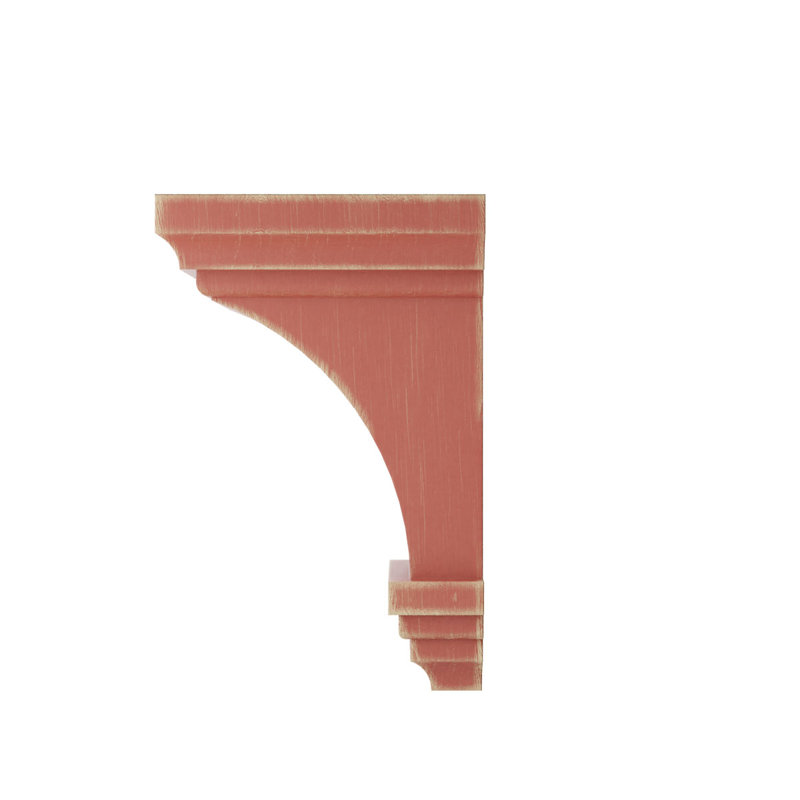 Salvage Red Mini Jefferson Solid Wood Vintage Corbel