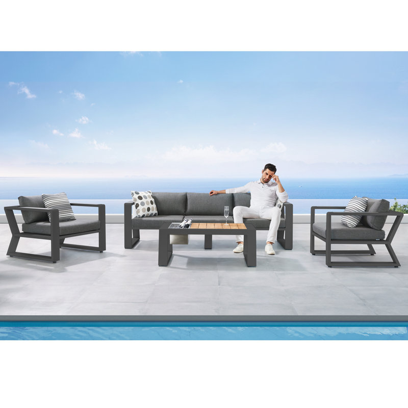 Exee Outdoor 4 - Piece Teak Conversation Set