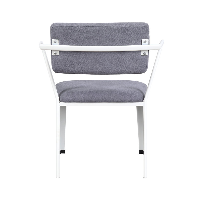 Chaise de bureau en tissu et finition, White