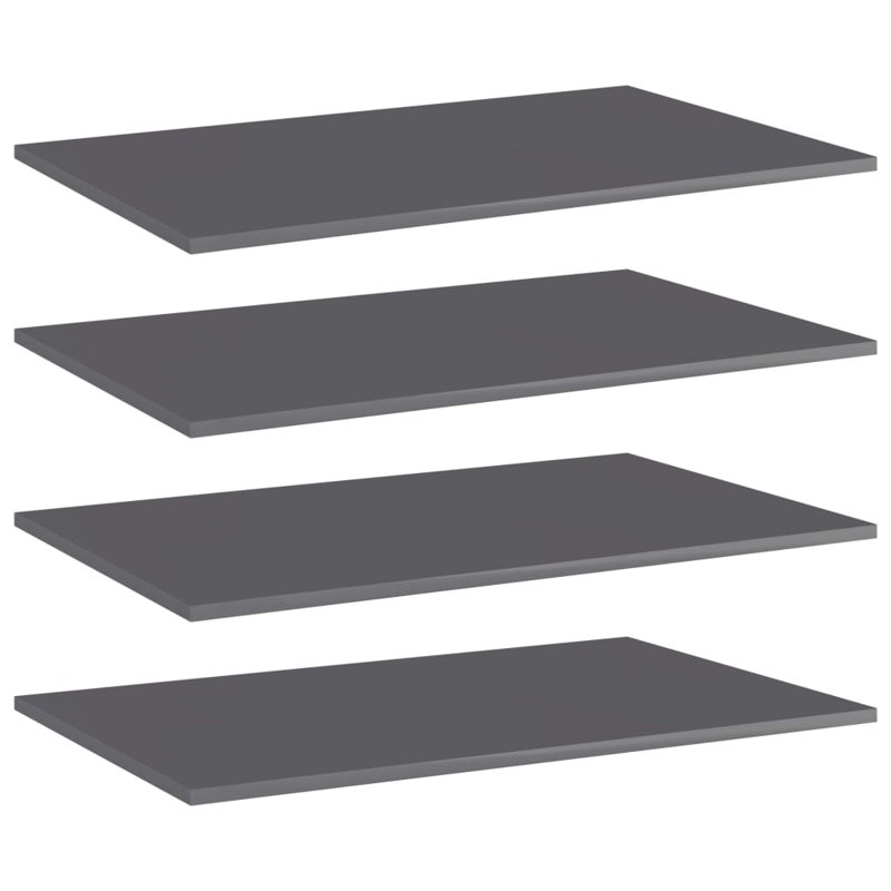 Tablettes flottantes étagères murales, Gris à haute brillance, H 0,6 po x l 31,5 po x P 19,7 po