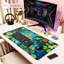 Tapis de souris de bureau grand format à motif de carpes koï japonaises, inspiré d'un étang de nénuphars asiatiques, idéal pour les jeux vidéo, antidérapant, pour le travail à domicile ou au bureau, 40 x 90 cm.
