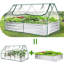 Lit de jardin surélevé en métal galvanisé avec couvercle pour serre 2 pièces 6 x 3 x 3 pi Denishia-96335041-123785065