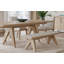 Sumire Upholstered Bench In Ginger And Natural Linen