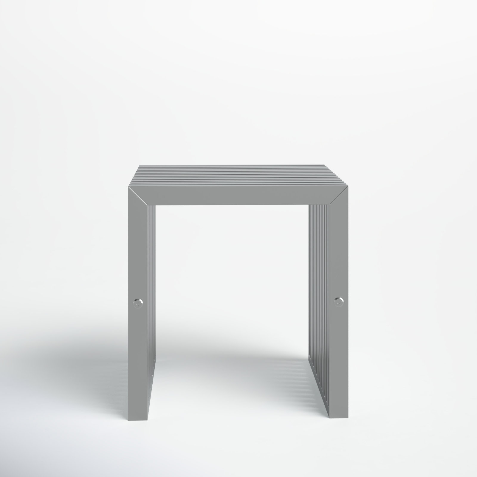 Jules Accent Stool, Silver