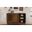 Buffet 47 po et console média - armoire cannelée 2 portes avec pieds en bois massif-1269638124