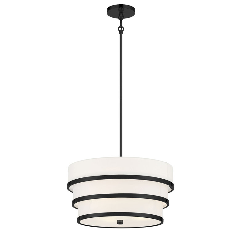 Luminaire suspendu tambour 3 lumières Arieonna