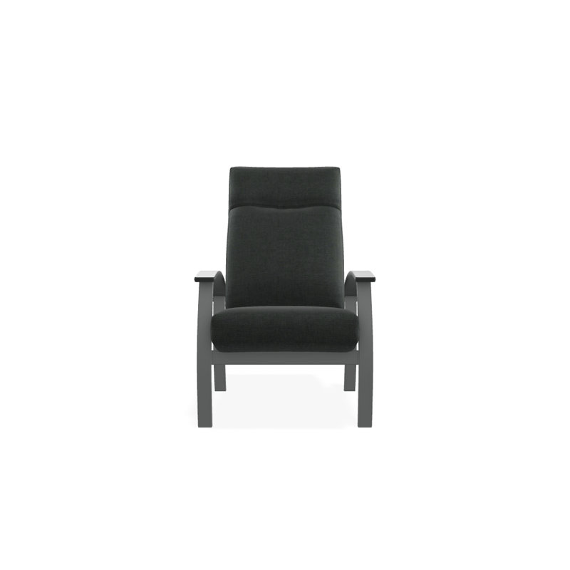 Chaise de patio inclinable avec coussins Askar, Toile Sunbrella® vert forêt, Graphite classique P30, Graphite texturé