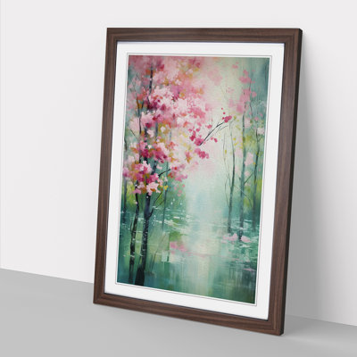 Spring Forest Impressionism No.2 - Single Picture Frame Print on Wood