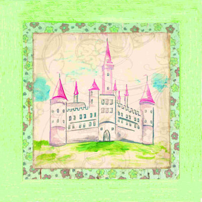 Château - peinture sur toile tendue