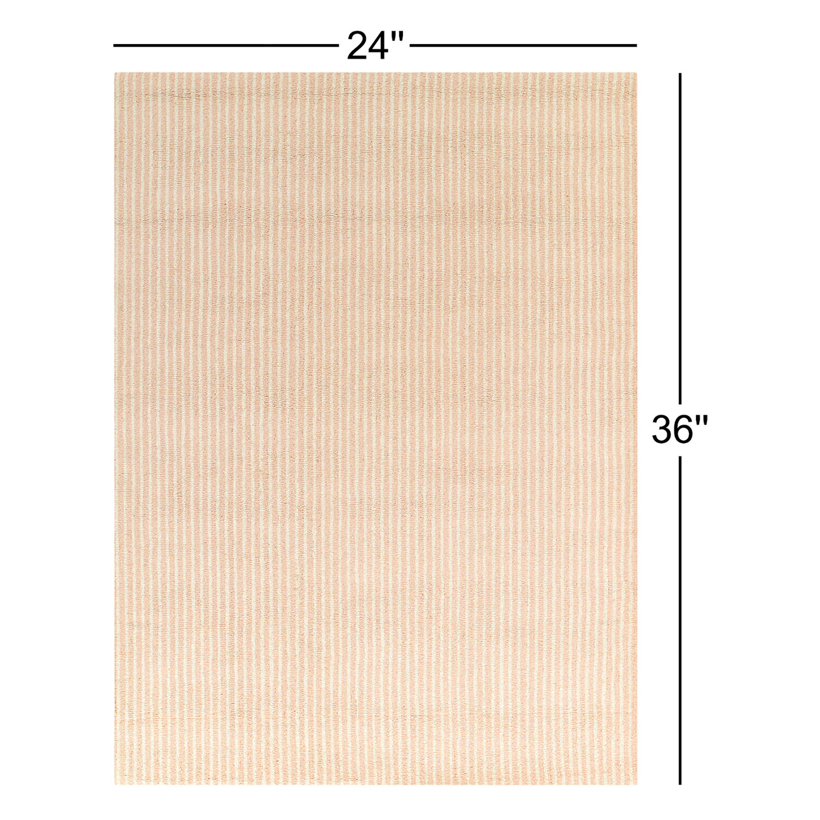 Lola Pink Hand-Tufted Striped Wool Rug, Rectangle 2' x 3'