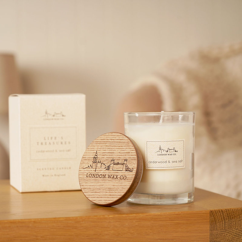 Scented Jar Candle with Glass Holder