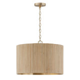 Luminaire suspendu tambour en or 3 lumières Donovan
