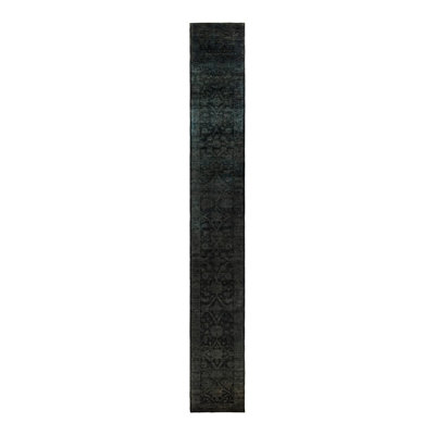 Zaniyla One-of-a-Kind 2' 6" X 19' 5" New Age Runner Wool Area Rug Brown