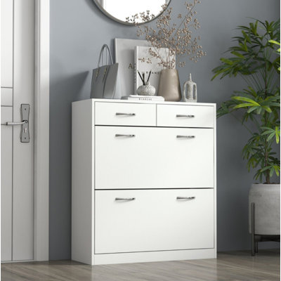 12 Pair Flip Down Shoe Storage