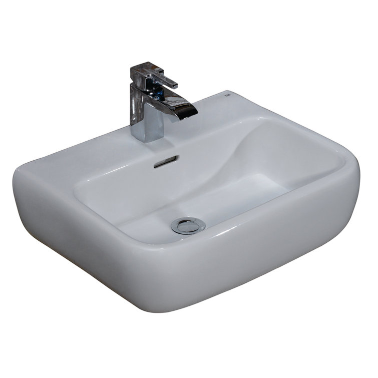 Barclay Metropolitan 16.37'' White Vitreous China Rectangular Bathroom Sink with Overflow
