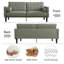 Canapé à accoudoirs carrés en cuir 70 po Modern-1772876273