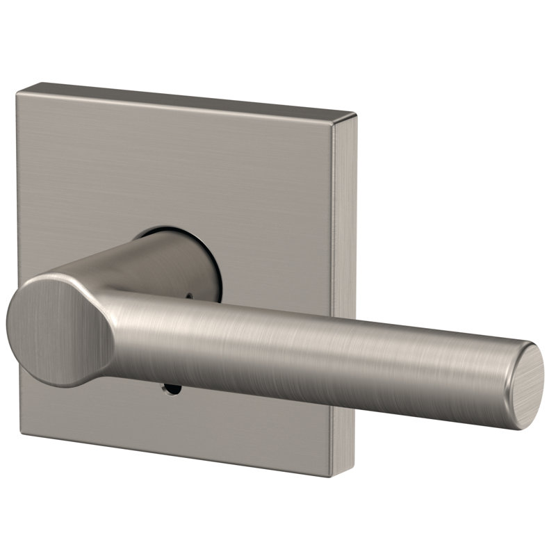Custom Broadway Non-Turning Lever with Collins Trim, Satin Nickel