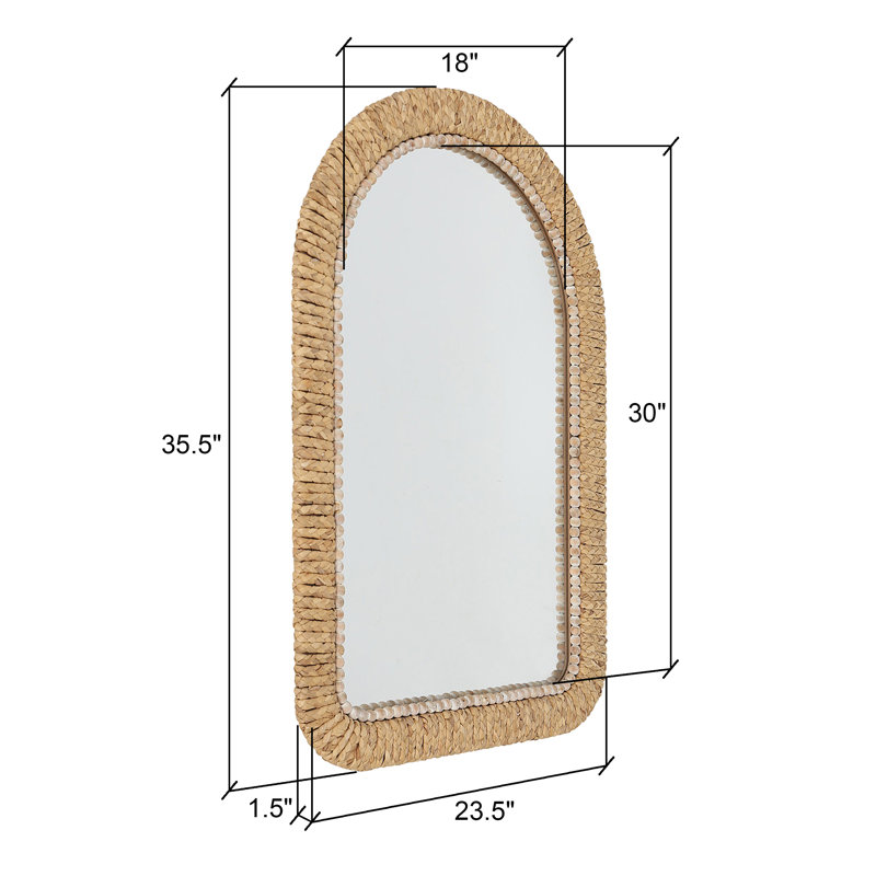 Kohlmeier Rattan Boho Wall Mirror
