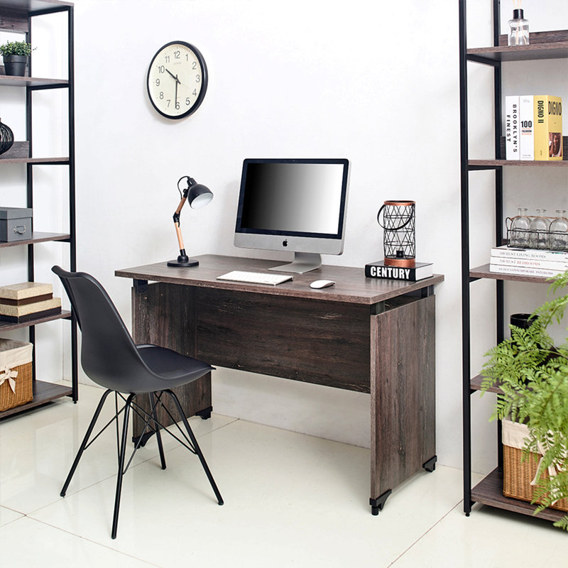Urban Farmhouse Composite Wood Writing Desk In Rustic Gray