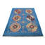 Tapis oriental moderne bleu unique 3 x 5 One-of-a-Kind