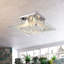 Plafonnier semi-encastré carré en chrome 15,8 po à 4 lumières Mccool