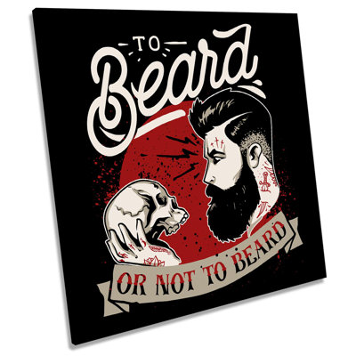 X9198 To Beard Or Not - Wrapped Canvas Print