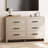 Rustic Brown 6 Drawers Double Dresser-595029730
