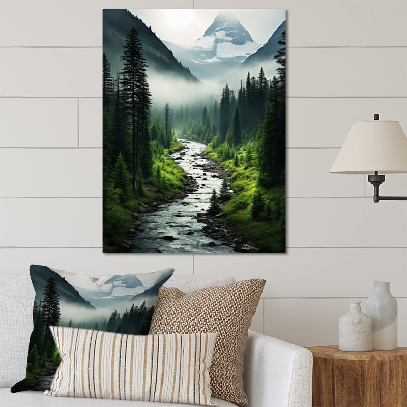 Canada Misty Morning - Canada décoration murale en métal, H 20 po x l 12 po x P 1 po