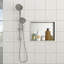 Niche de douche en acier inoxydable 19 po x 15 po, nickel brossé-231081586
