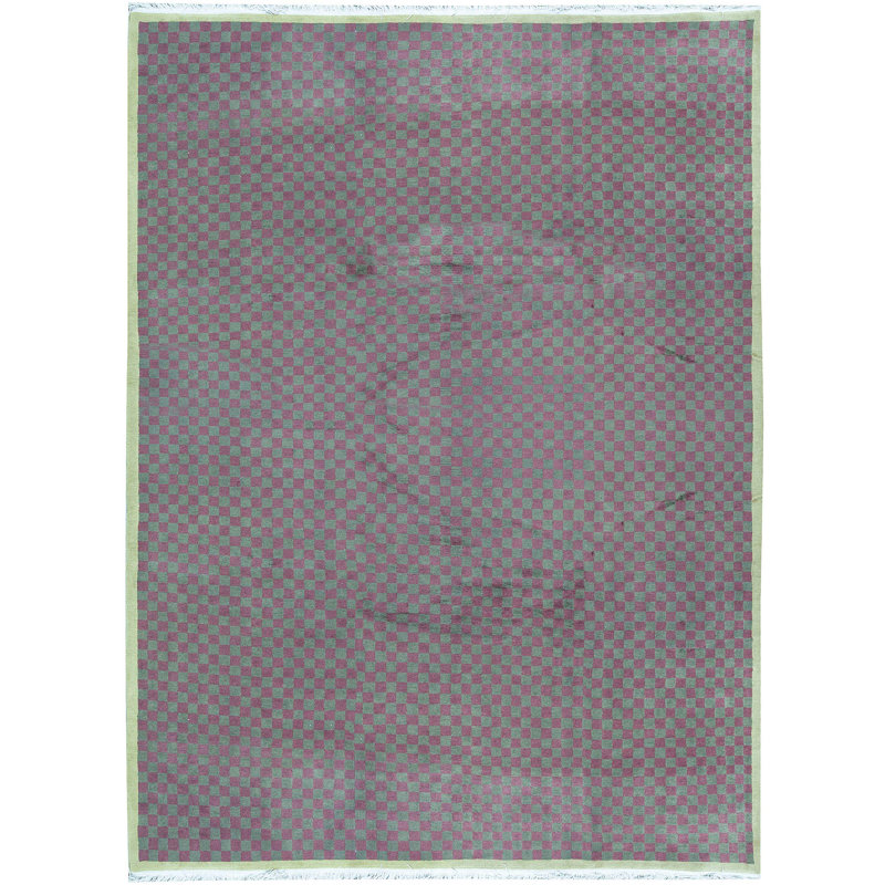 Tapis rose noué à la main de haute qualité