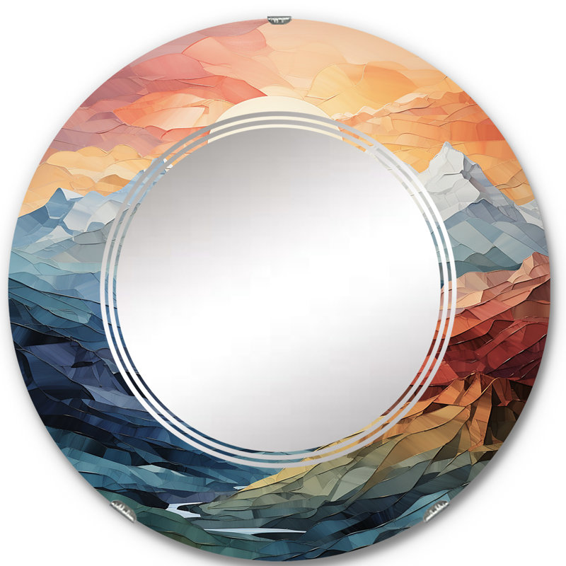Cebalrai - Miroir mural rond, 24 po x 24 po