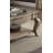 Clear Glass & Antique Taupe Finish Coffee Table