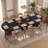 38-92" Extendable Folding Dining Table with Side Storage Shelves-318752348