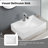 Bothwa Home 5.31"H Ceramic Countertop Sculptural Square Vessel Vanity Sink, Stain Resistant, Scratch Resistant, Leak Resistant, Art Basin