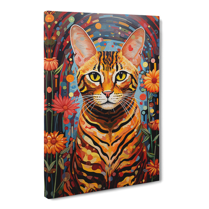 Bengal Cat Modern - Wrapped Canvas, 76cm H x 50cm W x 3cm D