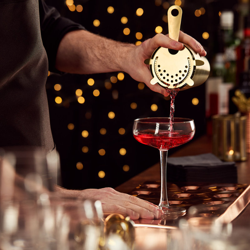 Manhattan Cocktail Shaker Set, Brushed Gold