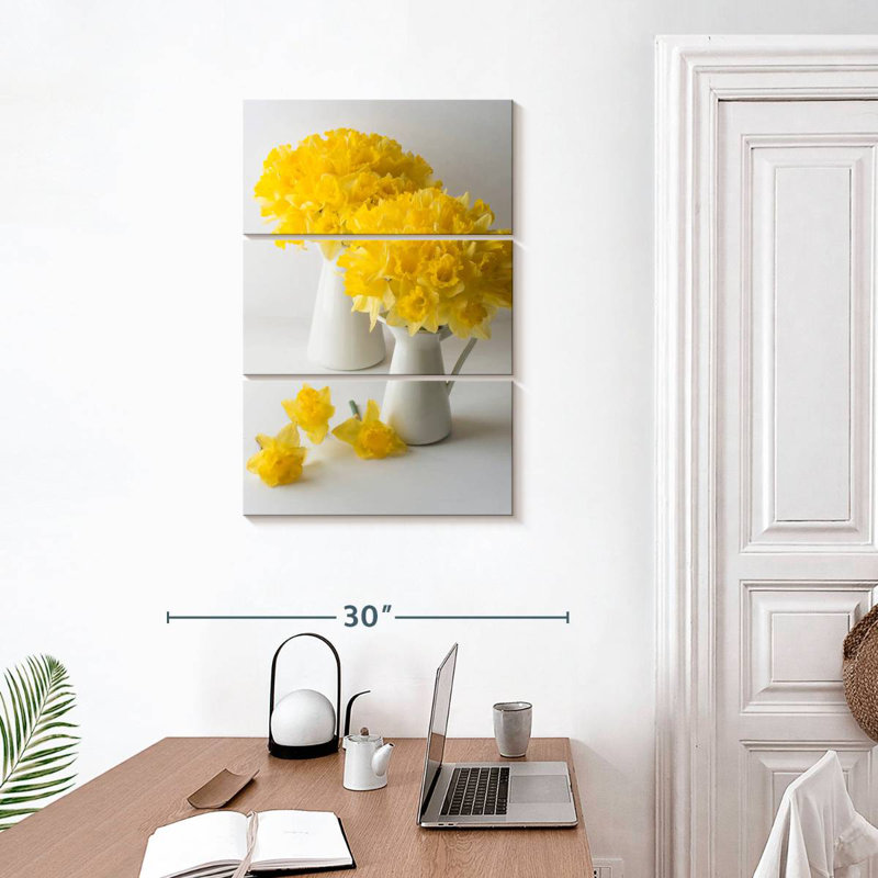 Fleurs de jonquille Harnek, H 32 po x l 20 po