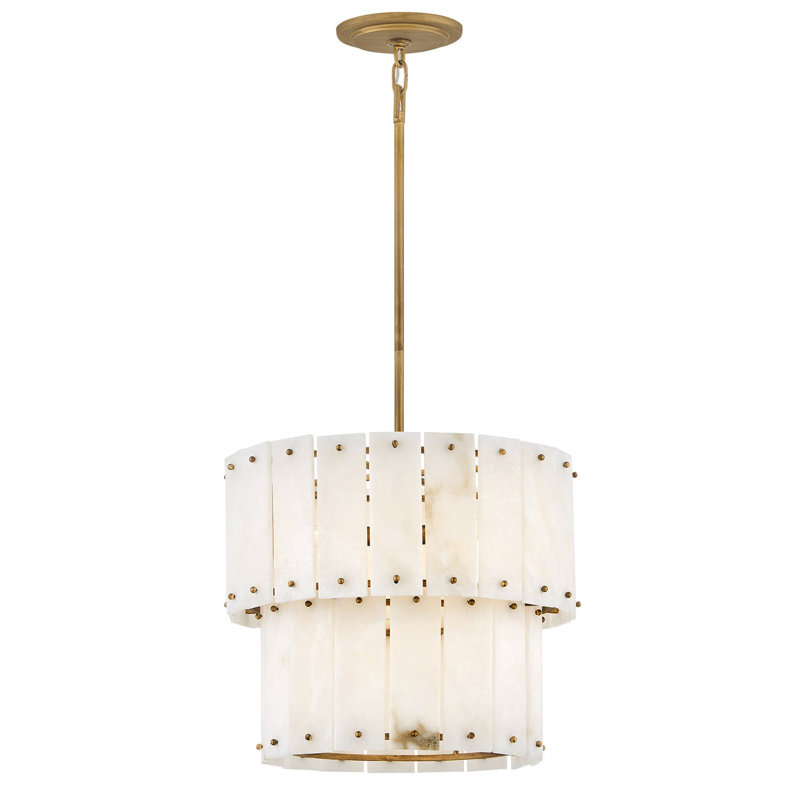 Simone 4 - Light Steel Dimmable Drum Chandelier