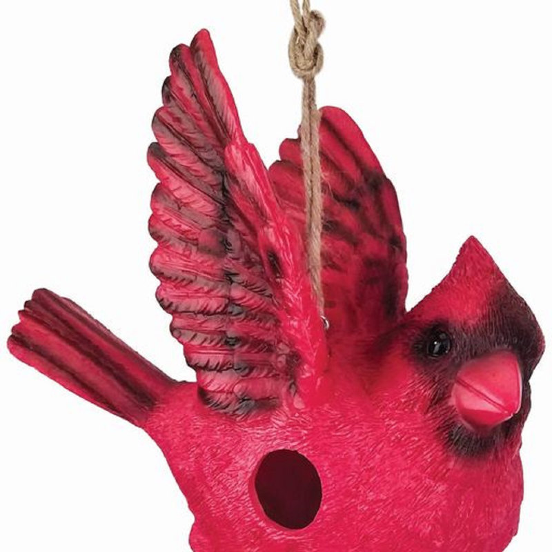 Cardinal 9 in x 9.5 in x 5 in Birdhouse