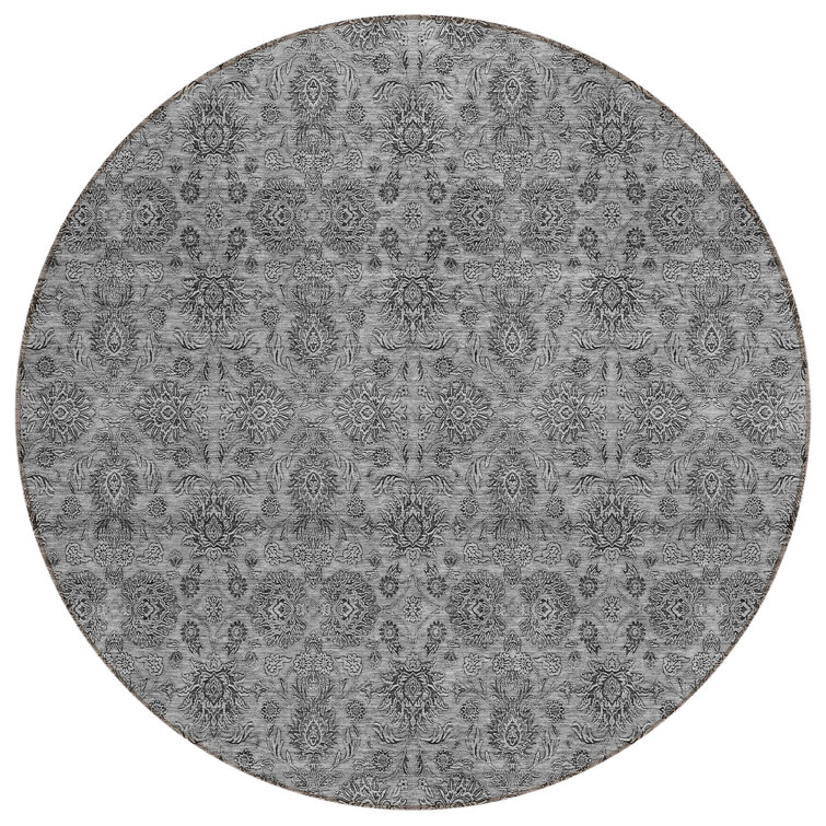 Naadiya Washable Floral Indoor / Outdoor Rug