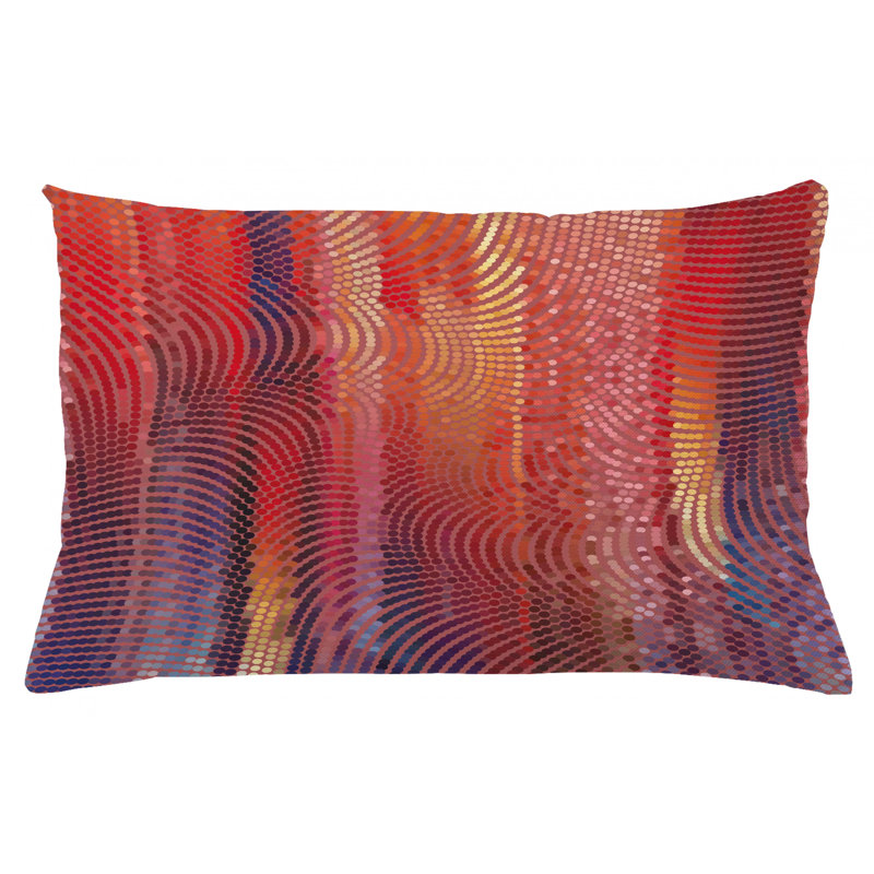Housse de coussin lombaire abstrait intérieur/extérieur, 16 po x 26 po