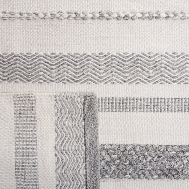 Maariya Hand Woven Pet Striped Rug, Rectangle 5' x 8'