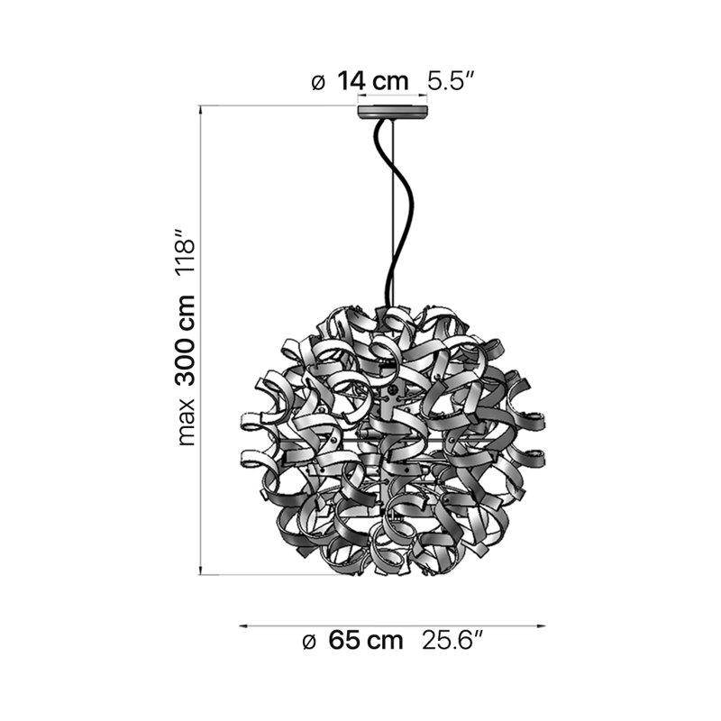 Astro 9 - Light Chandelier, Clear