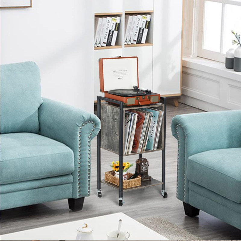 31.69'' H Media Shelves, Gray